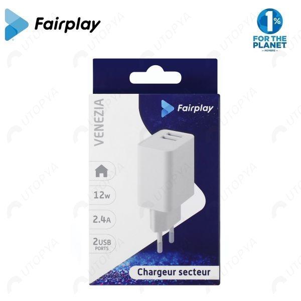 Chargeur 2 USB - 12W (Blanc) - PhoneFix
