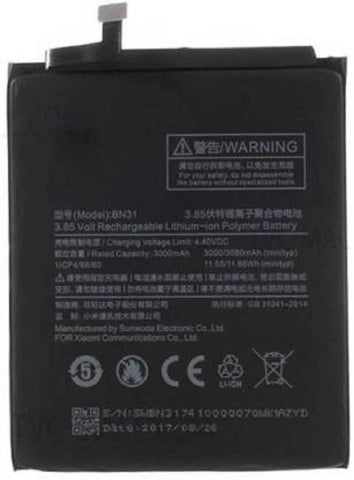 Batterie BN31  Xiaomi Redmi Mi A1 / Mi 5X / Note 5A / S2 / Y1 / Y1 Lite