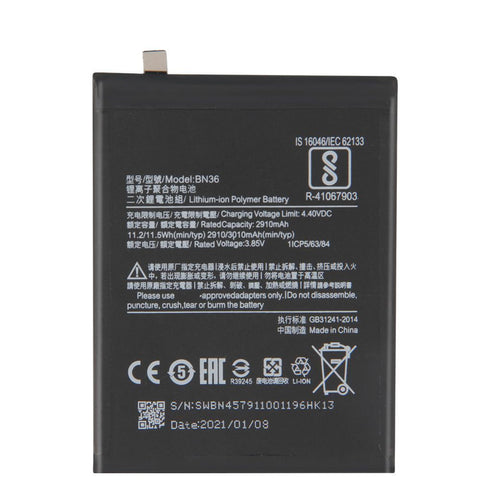 Batterie XIAOMI BN36 compatible pour Xiaomi Mi A2 / Mi 6X