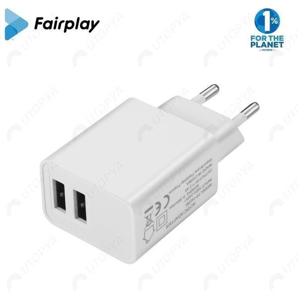 Chargeur 2 USB - 12W (Blanc) - PhoneFix