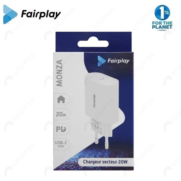 Chargeur USB-C 20W Blanc - PhoneFix